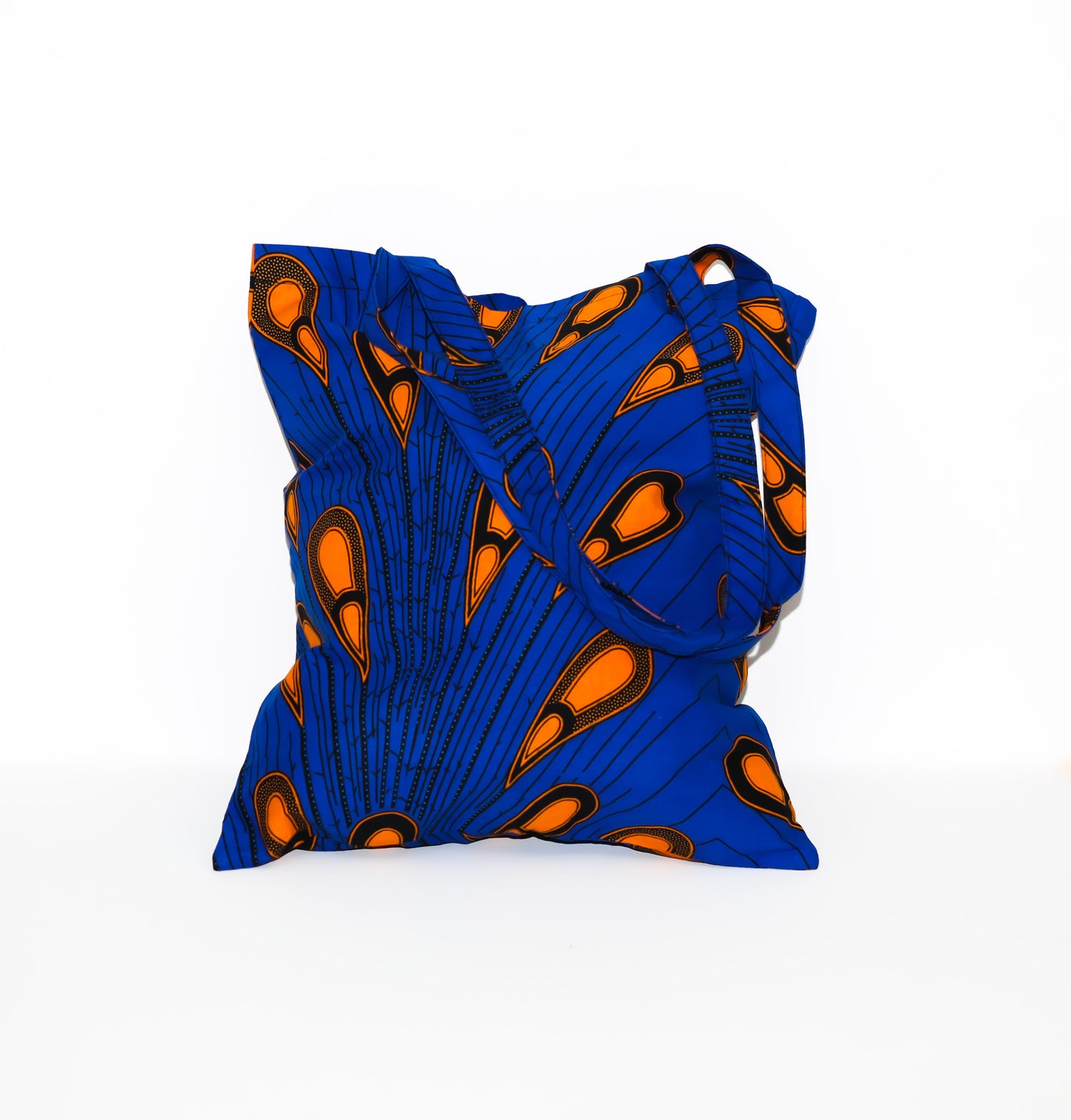 Blue Flame – Ankara Lined Tote Bag