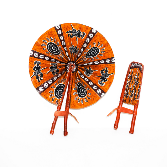 Bold Rhythm – African Foldable Leather Hand Fan