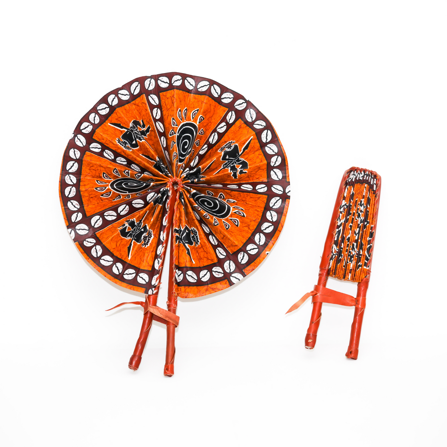 Bold Rhythm – African Foldable Leather Hand Fan