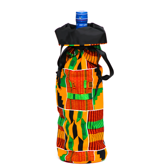 Unity Wrap – Kente Wine Bag (Large or Small)