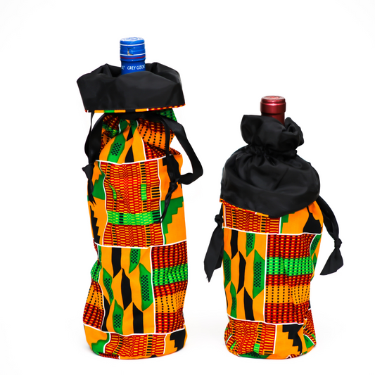 Unity Wrap – Kente Wine Bag (Large or Small)